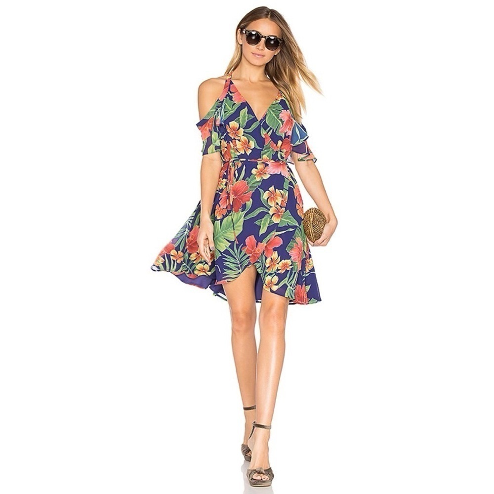 Privacy Please Delta Wrap Dress